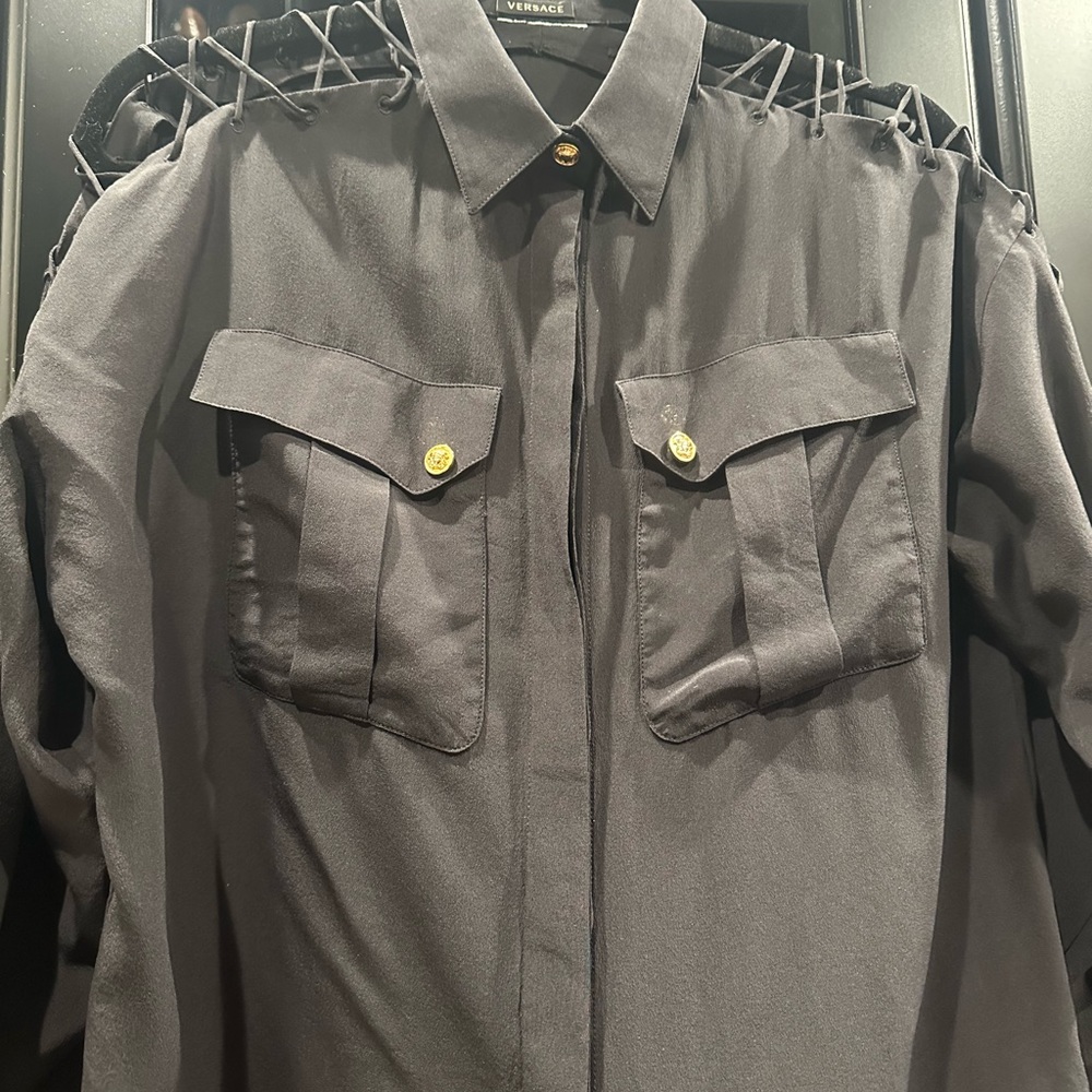 Versace sexy button down - Picture 3 of 4